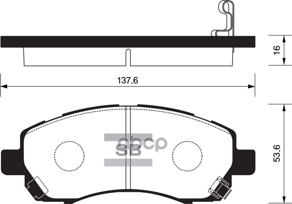 Колодки передние SANGSIN BRAKE SP1228